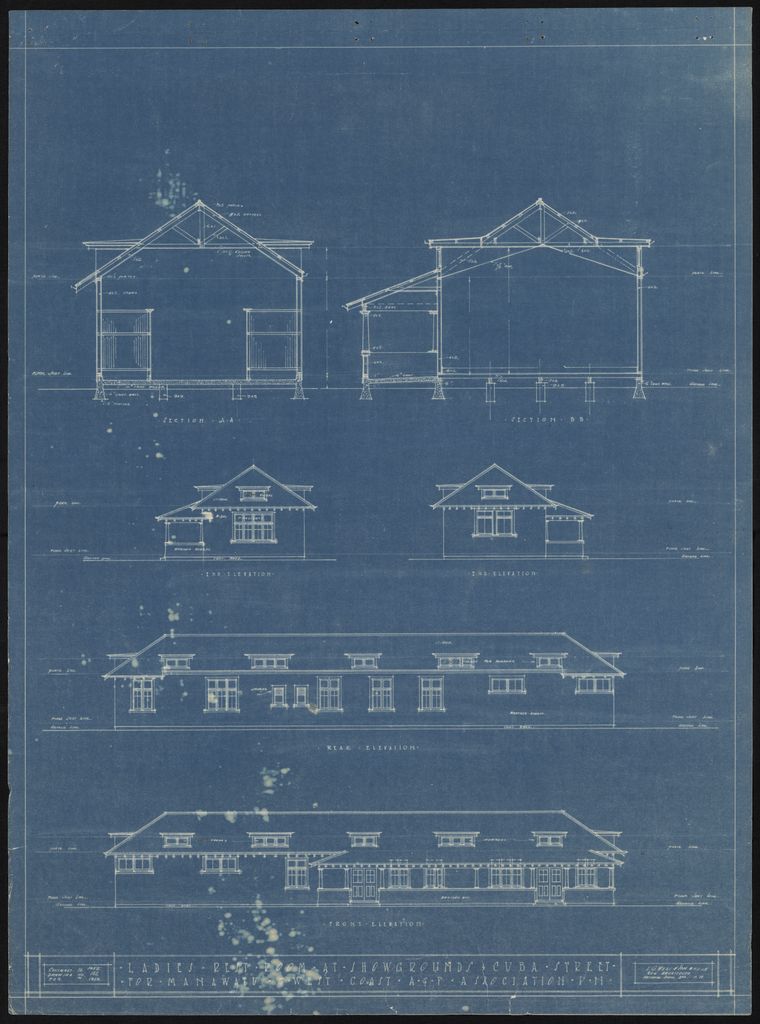 Architectural Plans for A&P Showgrounds, Cuba Street 4