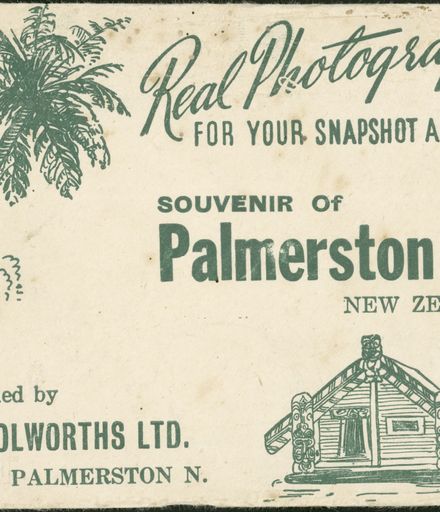 "Real Photographs For Your Snapshot Album - Souvenir of Palmerston North, New Zealand" 1