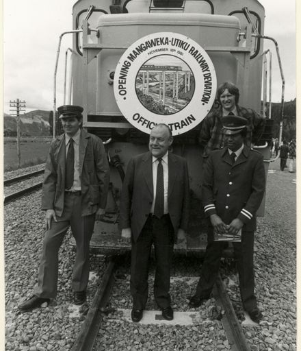 Prime Minister Muldoon at the Mangaweka - Utiku Railway Deviation