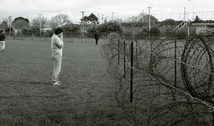 Barbed wire at the Showgrounds