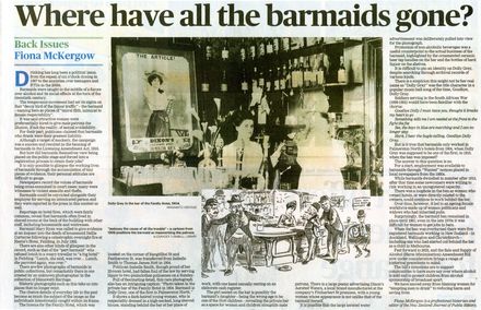 Back Issues: Where have all the barmaids gone?