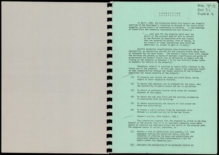 Booklet, Caccia Birch - Submission to the Minister of Works & Development 2