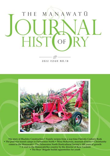 The Manawatū Journal of History: Issue 18