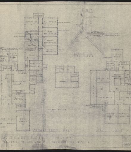 Plans, Nurses Convalescent Home at Caccia Birch Estate, 1945