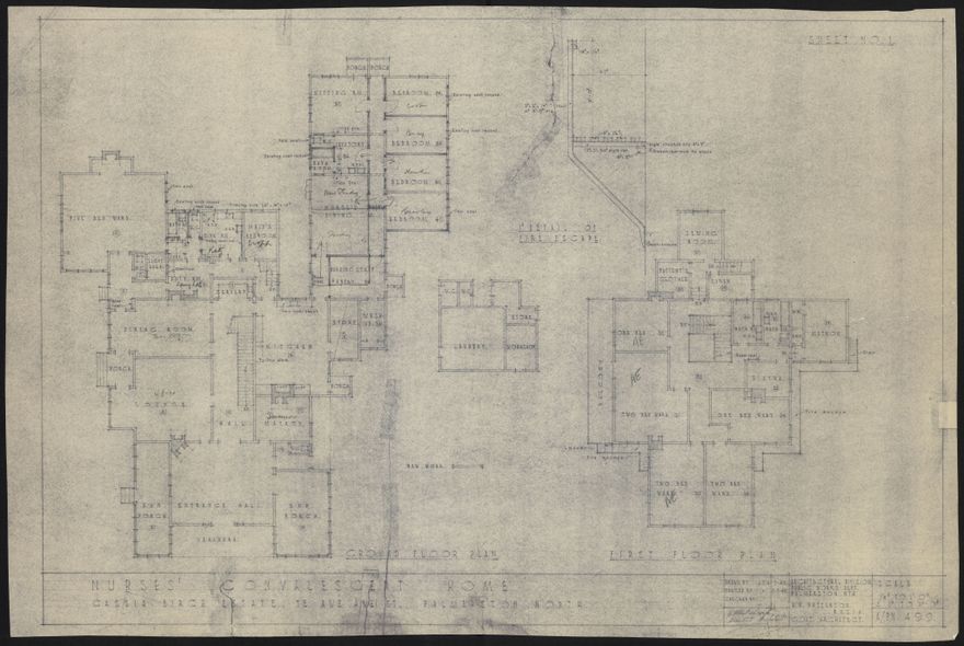 Plans, Nurses Convalescent Home at Caccia Birch Estate, 1945