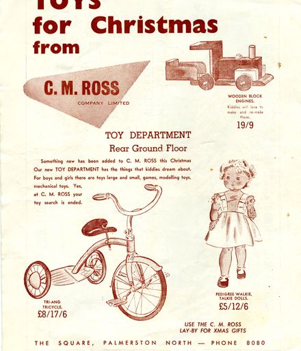 C M Ross Co. Ltd advertisement for toys