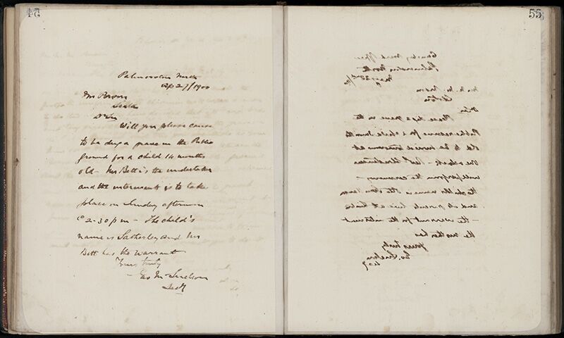 Outwards Correspondence of the Palmerston North Cemetery Trustees, 1898 -1902 82