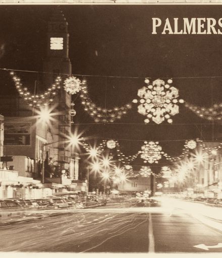 Broadway Avenue Decorated with Christmas Lights