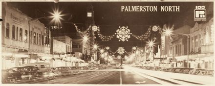 Broadway Avenue Decorated with Christmas Lights