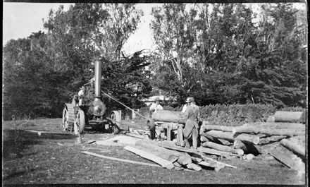 Traction Engine Cutting Timber