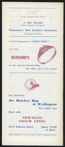 Visitors Guide Palmerston North and Feilding: October-December 1962 - 13