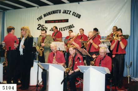 Erna Ferry performing with Manawatu Jazz Club Big Band