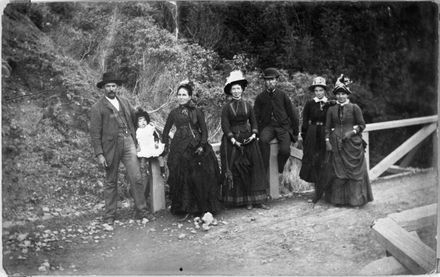 Group on the roadside in the Manawatu Gorge