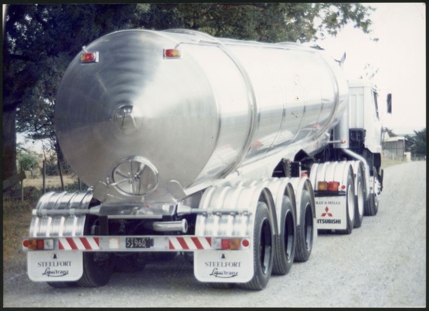 Large tanker with Mitsubishi cab