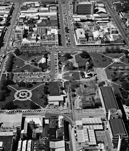 Aerial view of The Square, Palmerston North