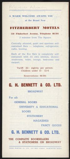 Visitors Guide Palmerston North and Feilding: January-March 1962 - 13