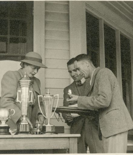 Basil Young with Golf Trophies