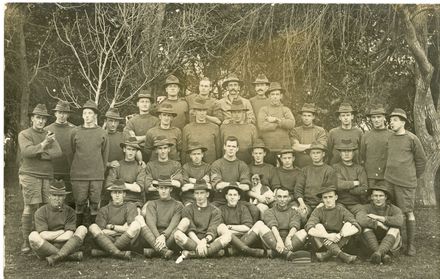 Soldiers with a Dog