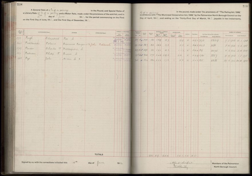 Rate book, 1912-1913 - 2021Pa_PNC2-23-2-V20_034001-0111