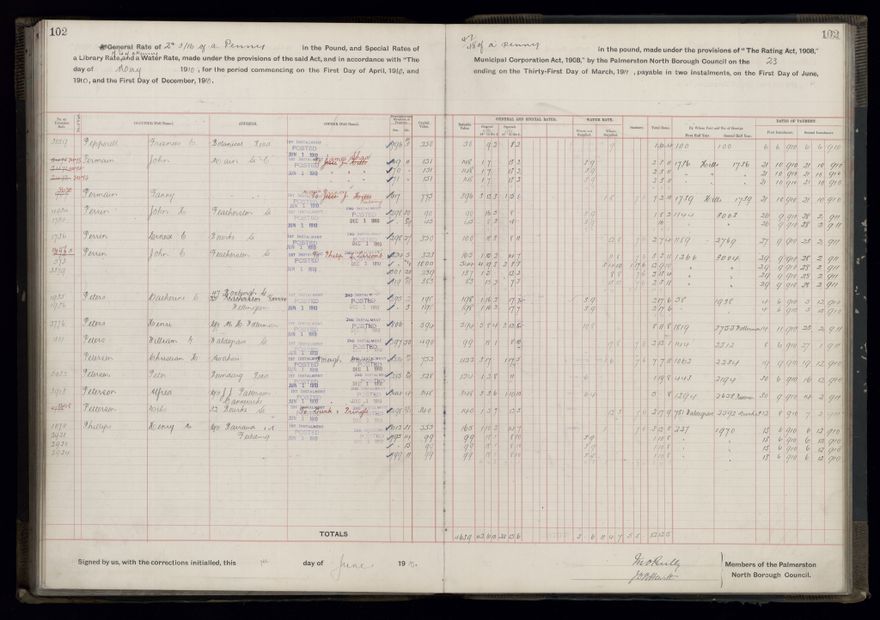 Rate book, 1910-1911 - 2021Pa_PNCC2-23-2-V18_033999-0105