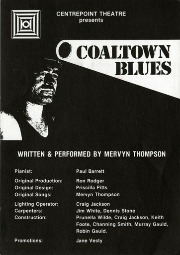 Coaltown Blues - Centrepoint Theatre flyer