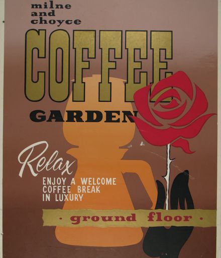 Milne and Choyce advertising poster for the ‘Coffee Garden’