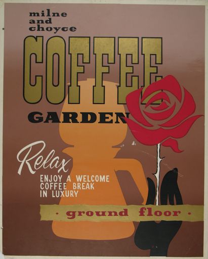 Milne and Choyce advertising poster for the ‘Coffee Garden’