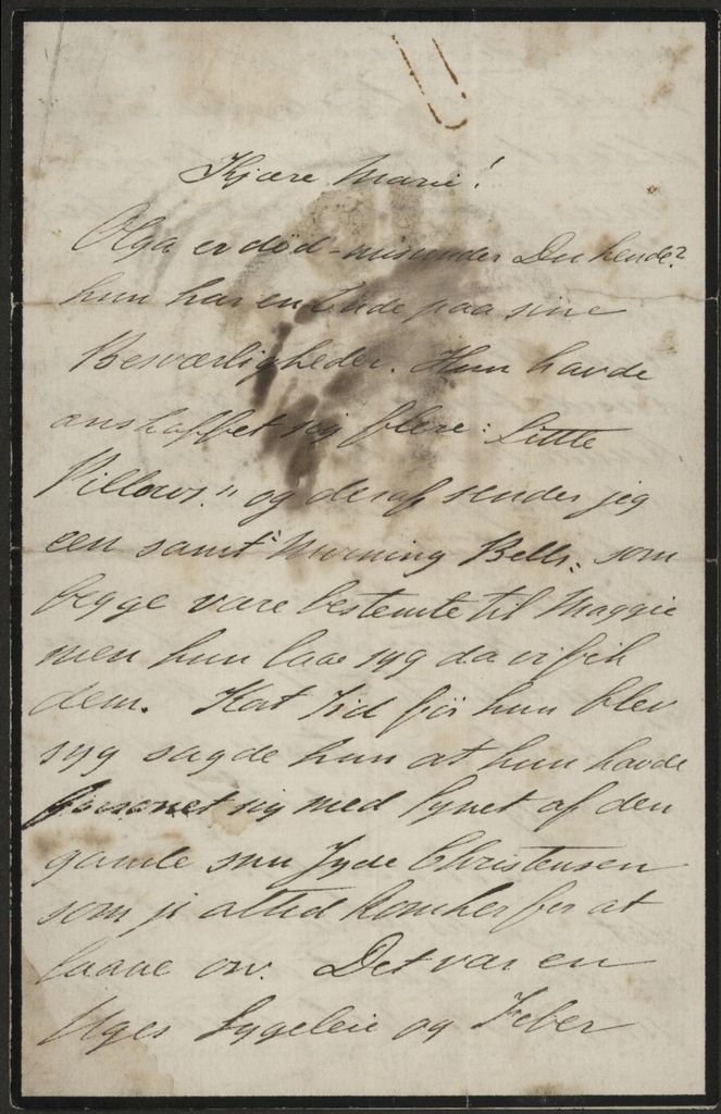 Letter to Marie and Johannes Monrad from his brother Viggo