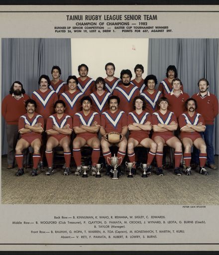 Tainui Rugby League Senior Team, Champion of Champions - 1982