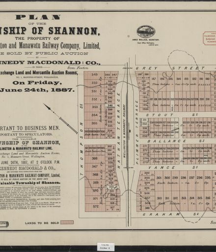 Plan of land for sale in Shannon