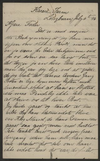 Letter from Ditlev Monrad - Resource cover image