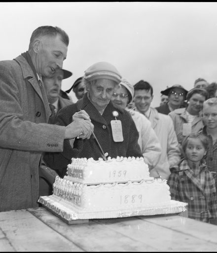 "The Honour of Cutting the Cake" Shannon School 70 Year Jubilee
