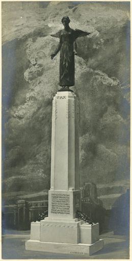 Scale Model of Memorial Design by Charles Wheeler - Peace, Front View