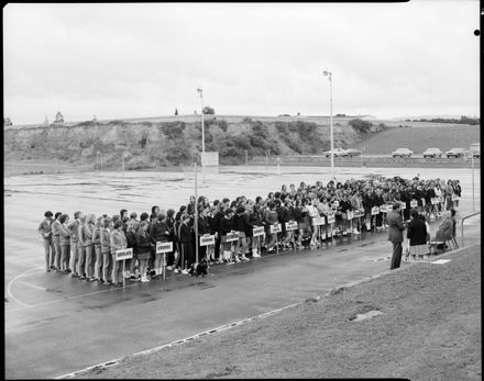 Netball teams at a national tournament