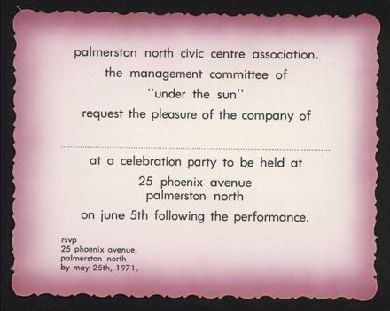 Under The Sun - after party invitation