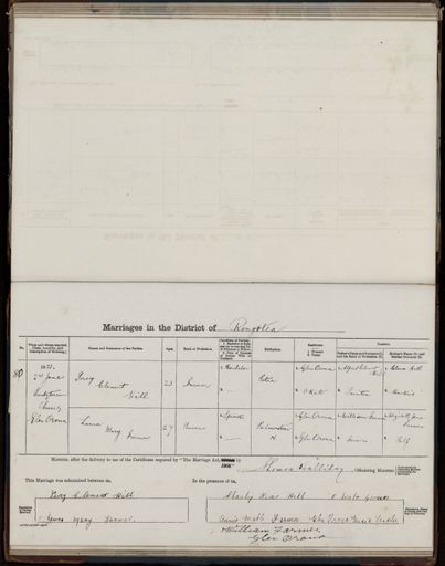 Marriage register 1909- 1927