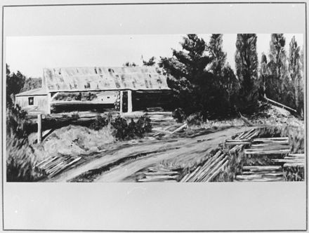 Painting of Carl Brill's Sawmill