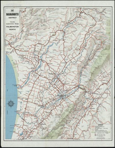 AA Manawatu District Map 1976 1