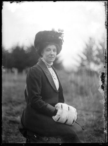 Woman with Fur Hat and Muff
