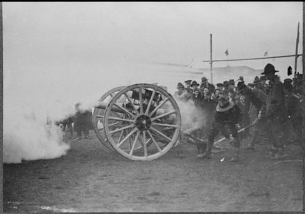 Peace Celebrations 21 Gun Salute, Palmerston North Show Grounds