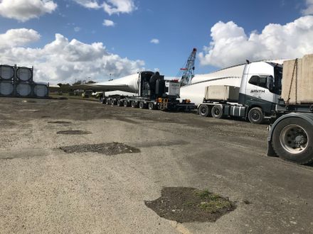 Turitea Wind Farm parts in Storage on Rangitikei Street