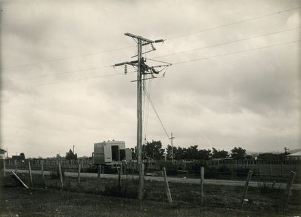 Workmen Repairing Power Line - Mangahao Electric Power Scheme