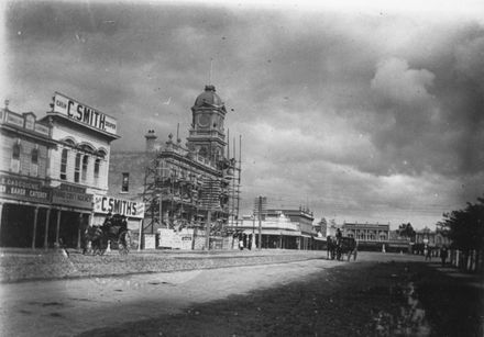 Construction of chief Post Office, corner of The Square and Main Street east - Resource cover image
