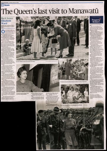 Back Issues:  The Queen's last visit to Manawatū