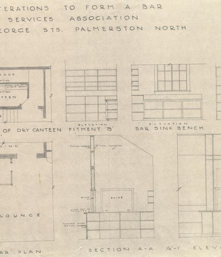 Soldiers' Club Building - Alterations, Plans & Details, 1945