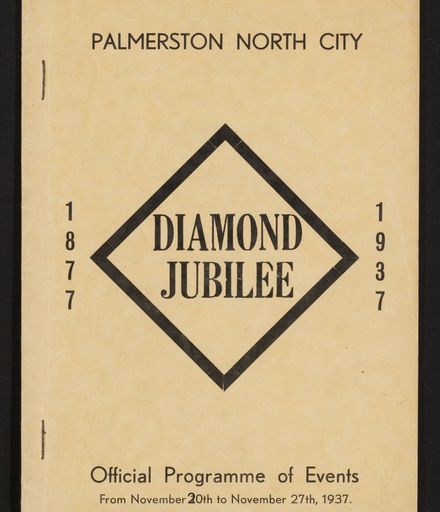 Palmerston North City Diamond Jubilee Programme, 1937