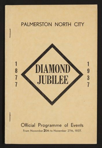 Palmerston North City Diamond Jubilee Programme, 1937