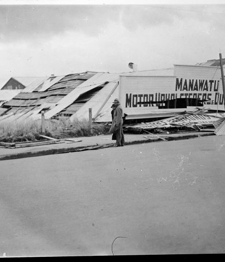 Manawatu Motor Upholsterers - Wrecked Building