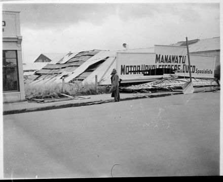 Manawatu Motor Upholsterers - Wrecked Building