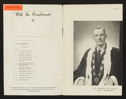Palmerston North 75th Anniversary Programme, 1952 2